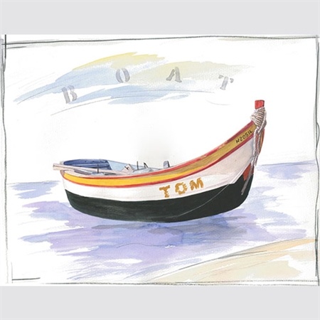 Smooth Sailing Dinghy Watercolor - myDaVinci